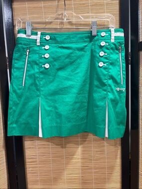 White Trim Green golf Skirt